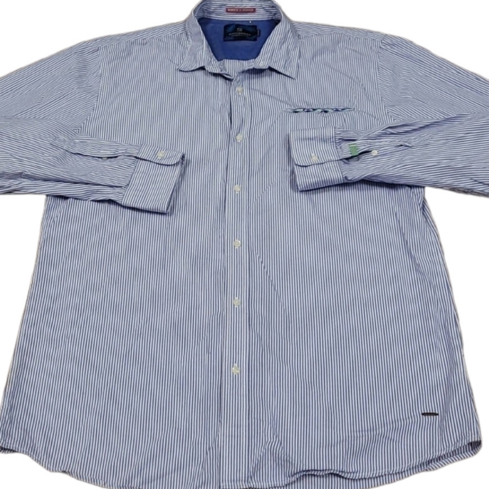 Scotch & Soda Raves and‎ Waves Casual Rolled Up Long Sleeve Stripes Shirt
